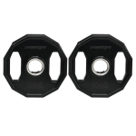 SPORTNOW Conjunto de 2 Discos de Pesas de 10 kg con Orificio de 5 cm para Entrenamiento de Fuerza  Ø32x4 cm Negro