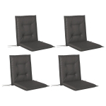 Outsunny Set of Four Padded Garden Seat Cushions - Charcoal Grey