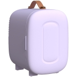 HOMCOM Frigorífico Pequeno de Cosméticos 4L 9V/240V para Arrefecer e Aquecer Mini Frigorífico para Beleza 20,3x26,3x28 cm Roxo