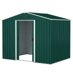 Outsunny Casetta da Giardino 3,6m² en Tôle d'Acier avec 2 Portes Coulissantes et 4 Prises d'Air, 236x174x190 cm, Vert