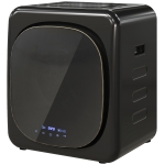 HOMCOM Wäschetrockner mit UV-Desinfektion, kompakte Bauweise, 4 kg Kapazität, Edelstahl, Schwarz