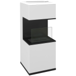 HOMCOM Chimenea de bioetanol de sobre pies con quemador 1,2L, aproximadamente 3H de duración de combustión, cobertura 20 a 25 m²