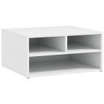 HOMCOM Organizador de oficina aspecto Blanco con 3 compartimentos soporte de impresora 47x40x22,5 cm