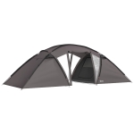 Outsunny Tenda de campaña familiar para 4-6 personas, tienda túnel impermeable 3000 mm con 2 puertas, bolsa de transporte, Negro