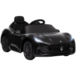 AIYAPLAY Coche eléctrico para niños con licencia Maserati Gran Turismo Folgore, 12V con control remoto, de 3 a 5 años, Negro