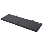 HOMCOM Tapete de gimnasia yoga pilates fitness plegable portátil gran confort 180x60x5 cm revestimiento sintético Negro