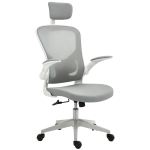 Scaun de birou ergonomic Vinsetto cu funcție de balans spătar înalt suport lombar suport pentru cap brațe pliabile acasă-birou Gri 65 x 64 x 114-122 cm