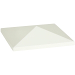 Outsunny 3 x 3 m Ersatzplane pentru pavilion, pânză pentru pavilion de grădină, cu găuri de drenaj, protecție UPF30+, Gri deschis