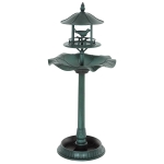 Outsunny Bain d'oiseaux Adăpător pentru Păsări ghiveci 3 în 1 Ø 50 x 113 cm polipropilenă verde-grizonat