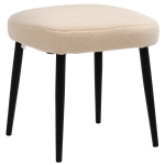 Aosom Taburet, Scaun, Teddy, Taburet de picioare, Bej