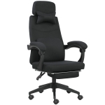 Vinsetto Fotoliu de birou mare confort spătar reglabil suport pentru picioare role 360° lin 62 x 68 x 127 cm negru