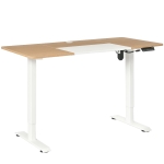 Birou Înălțime Reglabilă Electric Vinsetto 140 x 70 cm Birou de Calculator cu 4 Setări de Memorare, Blat de Masă din 4 Părți, Birou Stand-Sit cu Anti-Coliziune, Protecție la Suprasarcină Alb