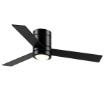 HOMCOM Ventilator de tavan 2 în 1 cu lumina LED 3 viteze silentios - telecomandă - diametru 112 cm, negru