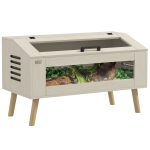 PawHut Terariu pentru reptile, vivarium pentru șerpi 140L cu ferestre din sticlă securizată, capac, 100 x 50 x 60 cm