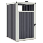 Outsunny Adăpost pentru 1 coș de gunoi 240L, adăpost de exterior pentru coș de gunoi, capac rabatabil 180°, oțel galvanizat 73 x 81 x 122 cm, gri închis