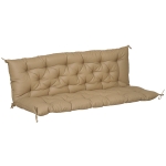 Outsunny Pernă matras pentru șezut și spătar pentru bancă de grădină balansoar canapea 3 locuri mare confort 150 x 98 x 8 cm kaki deschis