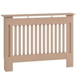 HOMCOM Cubre Radiador Cubierta para Radiador cu Dispozitiv Anti-Întrăinare Design Modern 112x19x81 cm Lemn Natural