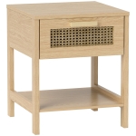 HOMCOM Noptier, Masa de noapte, Masa laterală cu sertar, MDF 40 x 40 x 48,4 cm