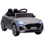 AIYAPLAY Mașină electrică pentru copii sub licență Audi Q8 e-tron Sportback 12V, telecomandă, faruri, muzică, claxon, 3-4 ani, Gri