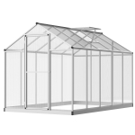 Outsunny Estufa de Jardim Outsunny 3x2 m Alumínio Policarbonato 5,5 m² Fundação Clarabóia Porta Fecho