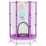 AIYAPLAY Trambulin pentru copii cu plasă de siguranță, pentru interior și exterior, 3-6 ani, Violet