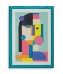 Mauro Ferretti Tablou Pictat Pe Panza, Picassy, Cu Rama -B- Cm 50X3,3X68