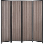 HOMCOM Paravan din lemn divizor de cameră cloison de séparation pliabil 4 panouri 180 x 180 cm maro