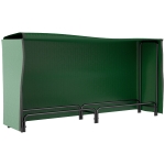 Outsunny Leñero con Cubierta Estante para Interior y Exterior Carga 200kg 200x36x99 cm Verde Oscuro