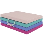 SPORTNOW Tapis de Gymnastique Pliable de 5 cm d'Épaisseur avec Poignées de Transport et Sac pour Yoga Aérobic Multicolore