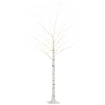 HOMCOM Arbre lumineux LED, décoration lumineuse blanc chaud, 96 LEDs 180 cm, décoration de noël, chambre, maison, blanc