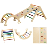 AIYAPLAY 5-in-1 Toddler Climbing Frame with Ramp, Arch, for 18-48 Months, Multicoloured