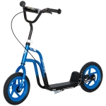 AIYAPLAY Scooter pour enfants avec guidon réglable, grandes roues, béquille, frein à main, pour enfants de 5 à 12 ans, Bleu
