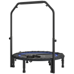 SPORTNOW Trampoline Pliable Ø102 cm avec Poignée Réglable Cadre en Acier pour Entraînement Jambes Corps Bleu et Noir