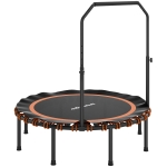 SPORTNOW Fitness-Trampoline met verstelbare leuning, Sport-Trampoline voor binnen en buiten, Staal, Kunststof, Oranje