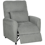 HOMCOM Sillón Reclinable con Calefacción, 8 Puntos de Masaje y 5 Modos, Tejido Chenilla, Gris Oscuro