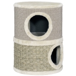 PawHut Tiragraffi per gatti in sisal naturale, rivestito di peluche 35,5x35,5x49 cm Beige