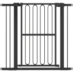 PawHut Cancelletto per Cani Estensibile, 76-104 cm, Nero