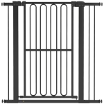 PawHut Cancelletto per Cani, 76-104 cm, Nero