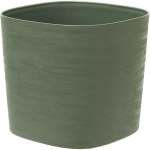 Pot avec réserve d'eau - GARDEN ID Respect - Vert de gris 25 x 25 cm - 100% déchets ménagers - 100% recyclable - Surface structurée.