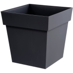 Pot de fleur Carré 40 cm - EDA – Toscane - 39 x 39 x H.39 cm - 38 L - Gris Anthracite