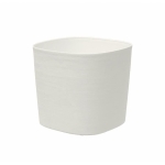 Pot avec réserve d'eau - GARDEN ID Respect - Blanc 20 x 20 cm - avec 100% déchets ménagers et 100% recyclable -  Surface structurée