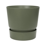ELHO Pot de fleurs rond Greenville 25 - Extérieur - Ø 24,48 x H 23,31 cm - Vert feuille
