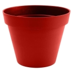 EDA Pot de fleur rond TOSCANE - 76 L - Ø 60 x H 47 cm - Rouge rubis