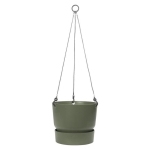 ELHO Pot de fleurs a suspendre Greenville - Ø 23,9 x H 20,3 cm - Extérieur - Vert feuille