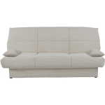 Banquette clic-clac CLEM - 3 places - Tissu en velours côtelé - Beige - Densité 20kg/m3 - 190 x 90 x 92 cm - Fabriqué au Portugal