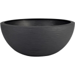 EDA Pot de fleur Rond GRAPHIT UP - 14,9 L - Ø 40 cm x H 16,5 cm - Gris anthracite