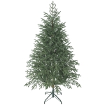 HOMCOM 150 cm Artificial Christmas Tree with 1375 Realistic Fireproof Branches, Foldable Metal Base