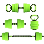 SPORTNOW Set di Manubri Regolabili 4 in 1 da 30 kg, utilizzabili come Kettlebell, Bilanciere, Manubri e Supporto per Flessioni