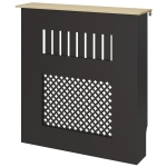 HOMCOM Cache-radiateur 78 x 19 x 81 cm – Design lamelles moderne, noir