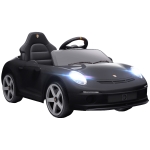 AIYAPLAY 12V Kinderauto | 2× motor | 2,4 GHz RC | Softstart & geveerd | MP3/USB en LED — Zwart